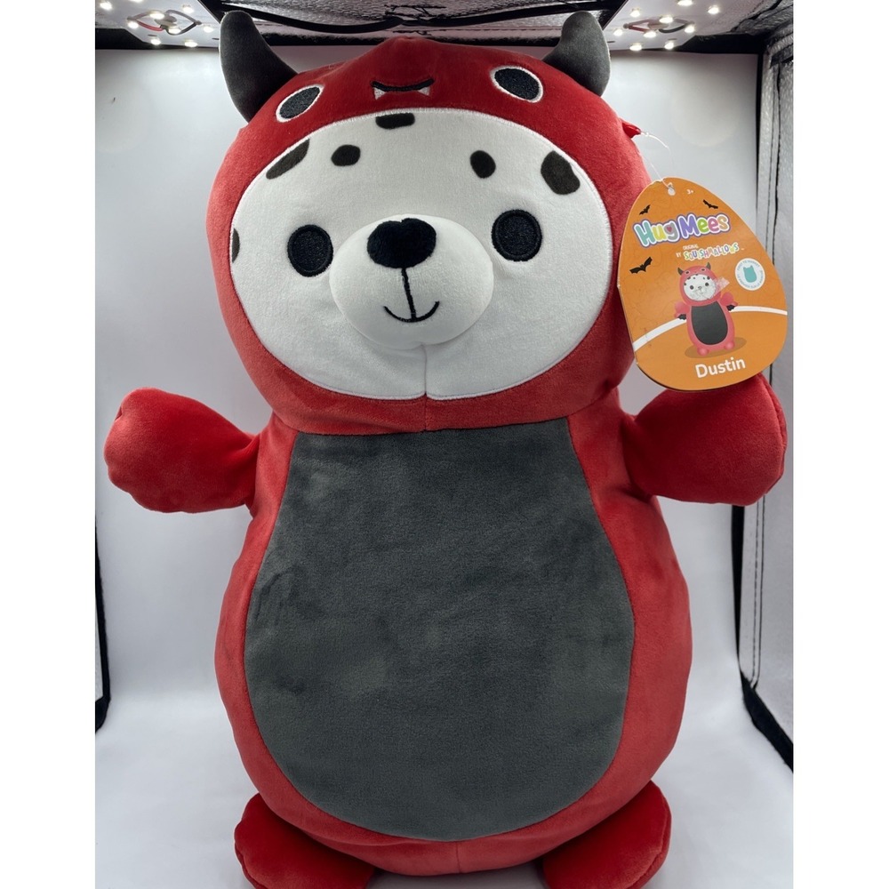 Squishmallow KellyToy Hug Mees‎ Dustin Dalmation Dog Devil Horns 16" Plush 48-2